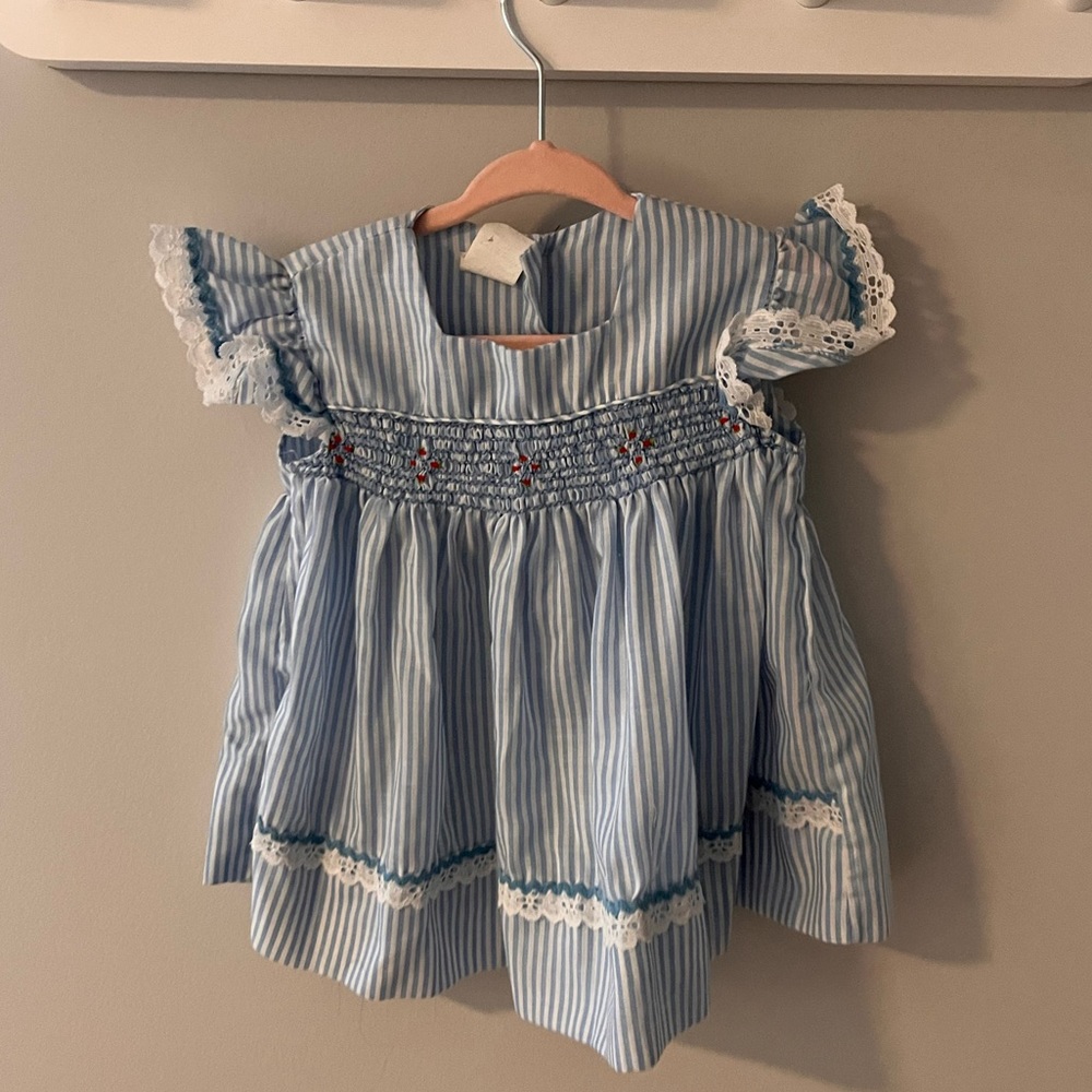 Vintage blue striped dress
